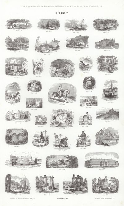 Page from Vignettes Typographiques by French School