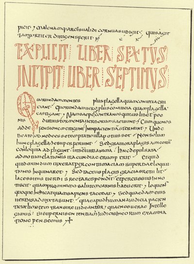 Page of a commentary by St Gregory by French School