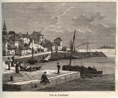 Paimboeuf - Loire-Atlantique, in the region Pays de la Loire - engraving in 