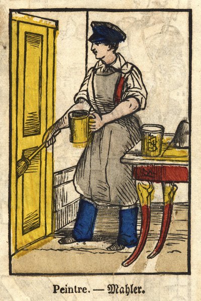 Painter; Series on trades, image of Epinal of the 19th century by French School