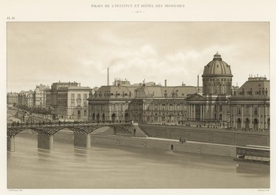 Palace of the Institute and Hotel des Monnaies, 1877 by French School