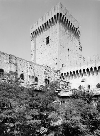 Palais des Papes, Palais Vieux of Pope Benedict XII (d. 1342), Tower of Campane, 1338-40 by French School