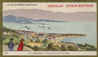 Panorama of Ajaccio and the bay by French School