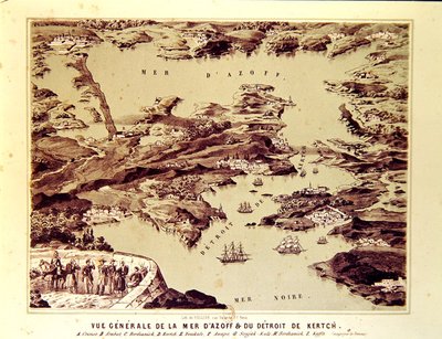 Panoramic View of the Sea of Azof and the Straits of Kertch by French School