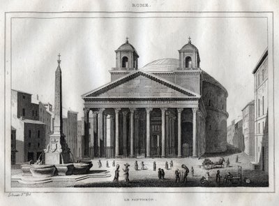 Pantheon - Rome - Engraving from 