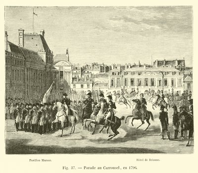 Parade at the Carrousel, 1796 by French School