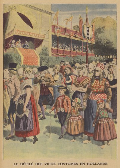 Parade of traditional costumes in the Netherlands by French School