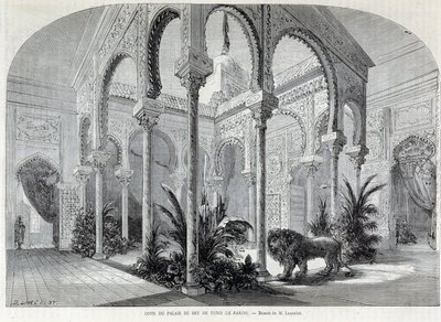 Parc du Montsouris: Interior of the Palais du Bey in Tunis at the World Exhibition of 1867 by French School