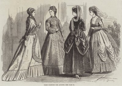 Paris Fashions for August by French School