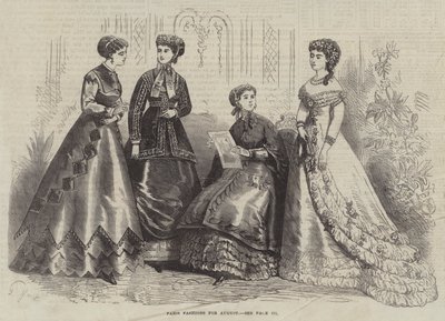 Paris Fashions for August by French School
