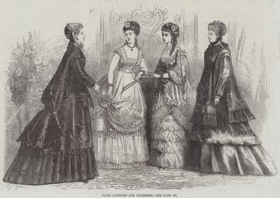 Paris Fashions for December by French School