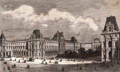 Paris Le Louvre - engraving in 