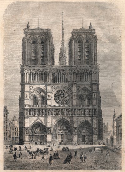 Plan of Notre Dame after Eugene Viollet le Duc by French School