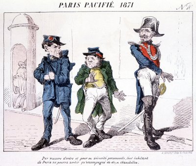 Paris Pacified 1871 - Cartoon About the Commune by French School