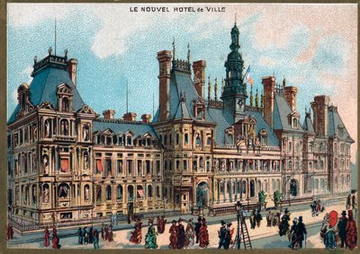 Paris. Universal Exhibition of 1889: City Hall in Paris by French School
