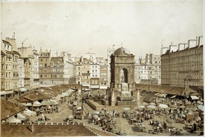 Paris, the Market and the Fountain of the Innocents by French School