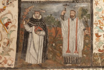 Parish church (Església de la Mare de Déu de Solers). Interior. The naves. Mural paintings. (detail) by French School