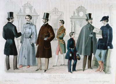 Parisian Fashion Plate for the Bulletin of Fashion, New York, February 1858 by French School