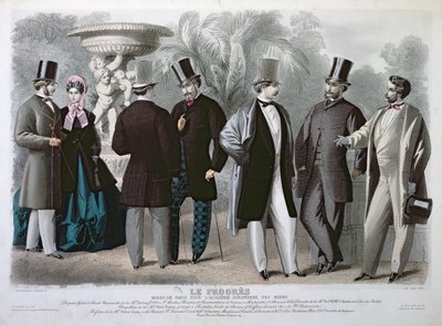 Parisian Fashion plate for Le Progres, June 1864 by French School