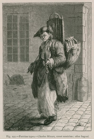Parisian Types, Charles Minart, Street Musician; after Ingouf by French School