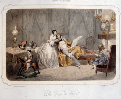 Parisian evenings: by the fire by French School
