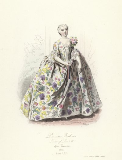 Parisian fashions, time of Louis XV by French School
