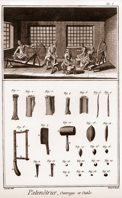 Patenotrier (manufacturer of the rosary) - work and tools - 