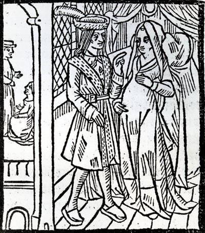 Pathelin and Guillemette, from The Farce of Master Pierre Pathelin by French School