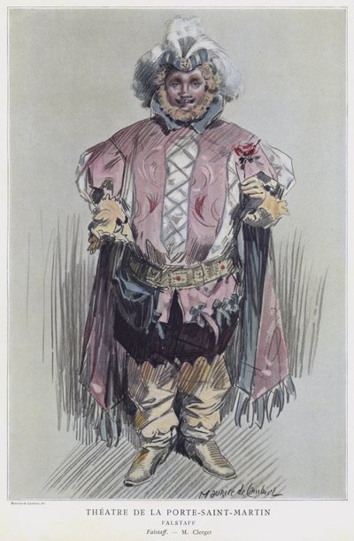 Paul Clerget in the Title Role in Falstaff by French School