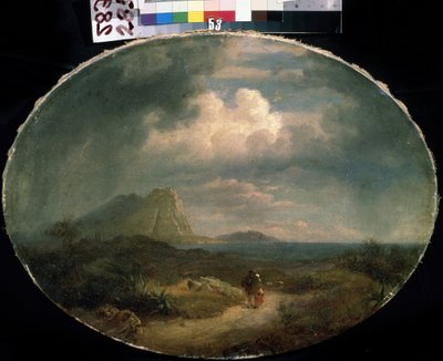 Italian landscape by French School