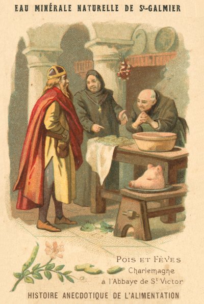 Peas and Beans: Charlemagne at the Abbey of St Victor by French School