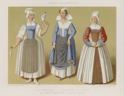 Peasant and the chambermaids of Saumur by French School