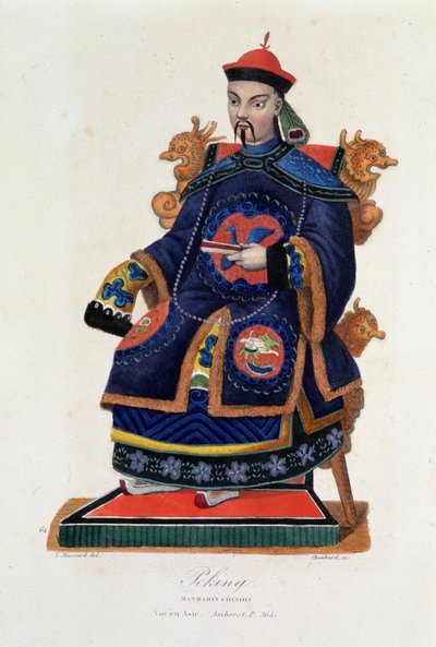 Peking: Chinese Mandarin - in "Bibliotheque universelle des Voyages" by Albert Montémont, volume 33, Paris, Municipal Library of the City of Saint Malo. by French School
