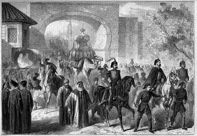 Pilgrimage of Mecca: departure from Constantinople of the caravan to carry presents destined for the temple of Kaaba by French School