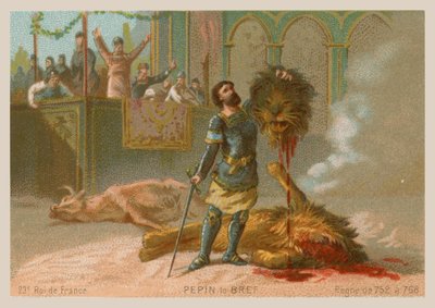 Pepin the Short, King of France (ruled from 752-768) by French School