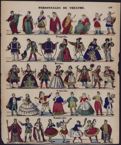 Theatre characters by French School