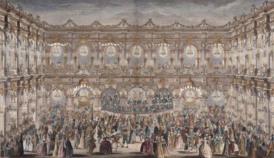 Perspective View of the Ballroom, Constructed in the Courtyard of the Hotel de Ville by French School