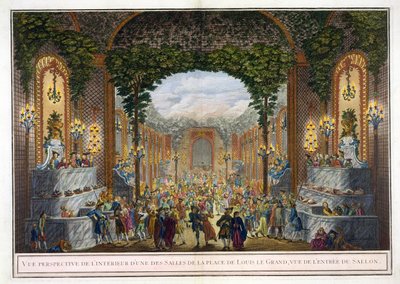 Perspective View of the Interior of One of the Rooms of the Place de Louis le Grand, View of the Entrance to the Salon by French School