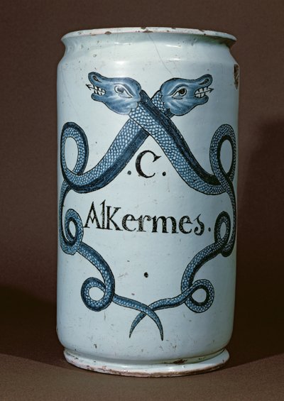 Pharmaceutical jar for alkernes, from Rouen, c.1770 by French School