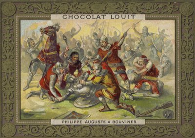 Philip Augustus of France unhorsed at the Battle of Bouvines, 1214 by French School