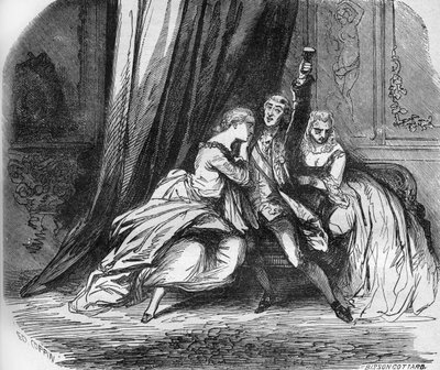 Philip II Duke of Orleans (the Regent) (1674-1723) and his two daughters Marie Louise Elisabeth d