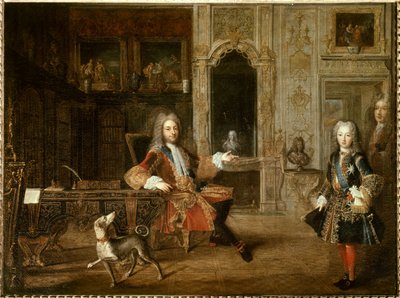 Philip II and Louis I of Orleans, Duke of Chartres by French School