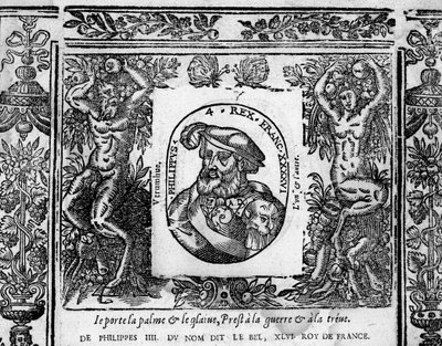 Philip IV, the Fair, portrait engraved in medallion by French School