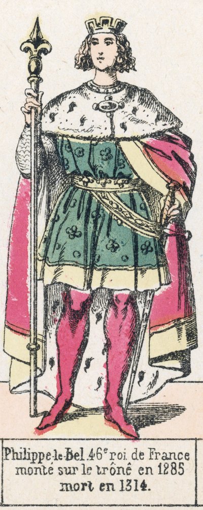 Philippe the Fair, 46th King of France, ascended the throne in 1285, died in 1314 by French School