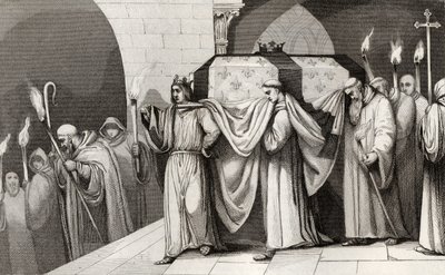 Philippe III the Bold Helps Carry His Father