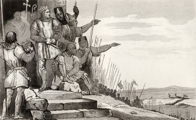Philippe II Auguste wins the Battle of Bouvines after Prayer, from 