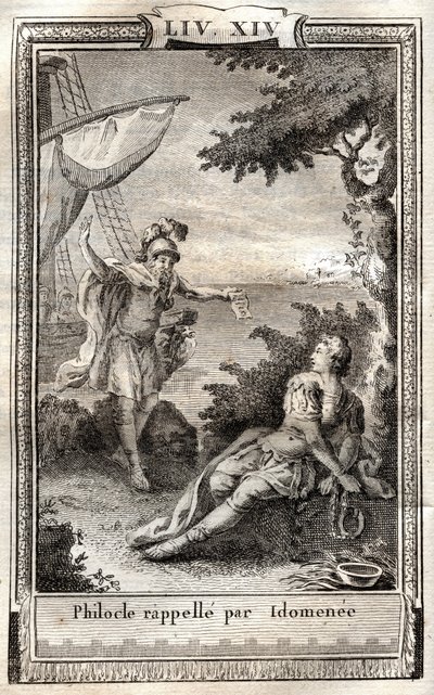 Philocle recalls by Idomenee - engraving of 1798 after Monnet in 