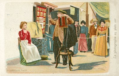 Photographer Working Outdoors by French School