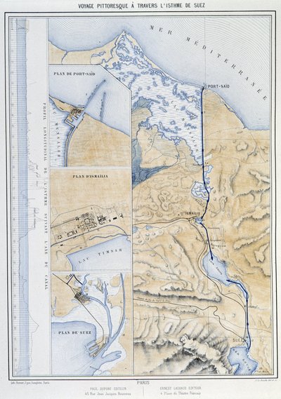Picturesque Journey through the Isthmus of Suez (Plan of Suez) in 