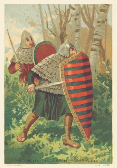 Infantryman in the 8th century by French School